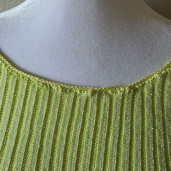 Free People San Lucas Lime Green Pullover Knit Crop Top Small - Picture 7 of 8